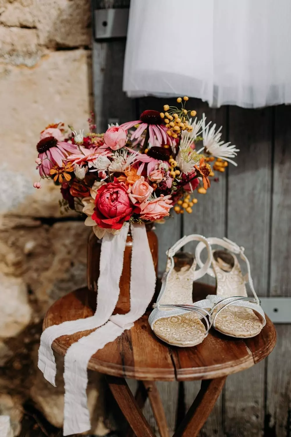 bouquet de mariée coloré sarthe
