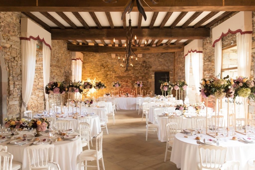 mariage romantique chateau du pordor lieu de reception loire atlantique decoration florale
