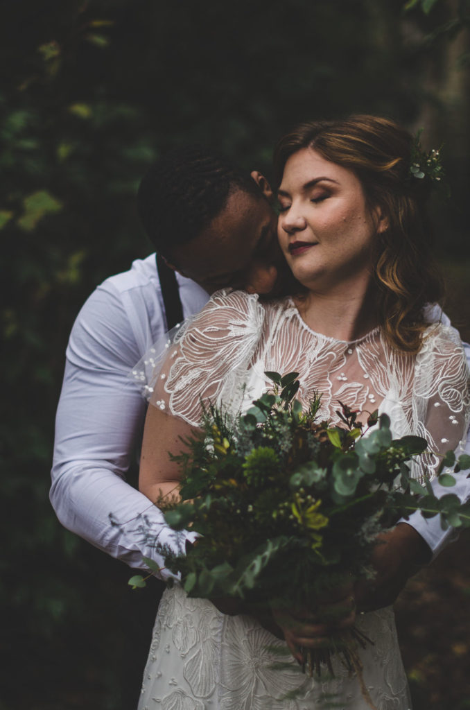 mariage foret bouquet de mariee vert fleuriste