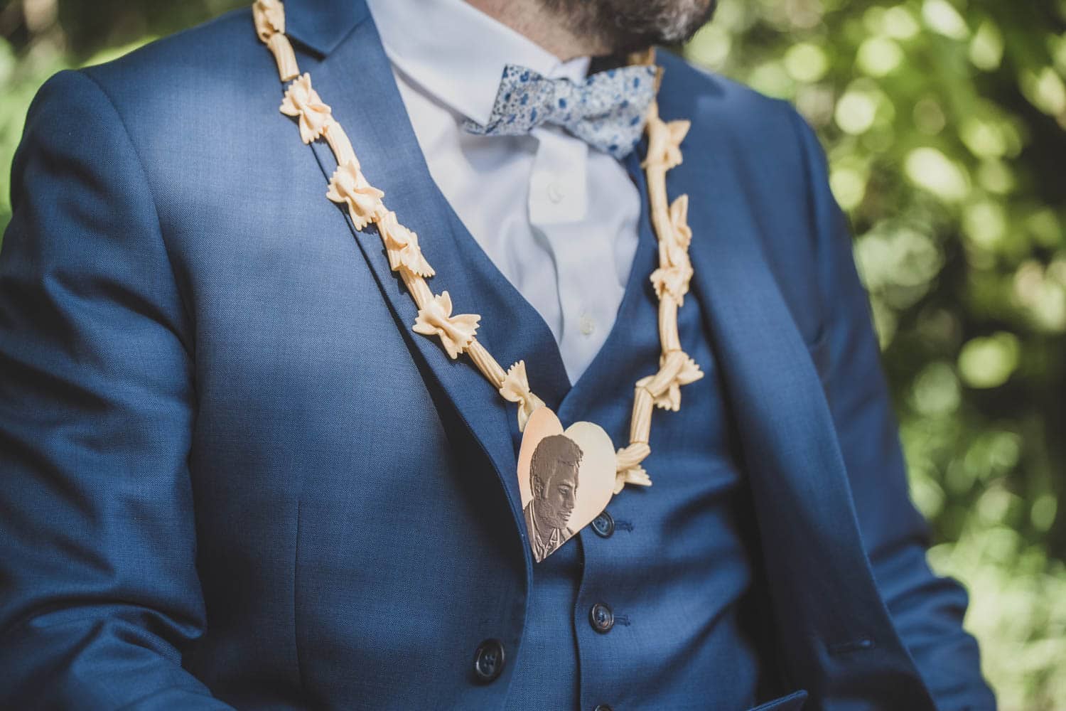 collier de pates accessoires de mariage drole