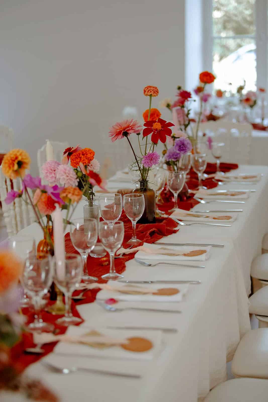 idee decoration de table colore mariage
