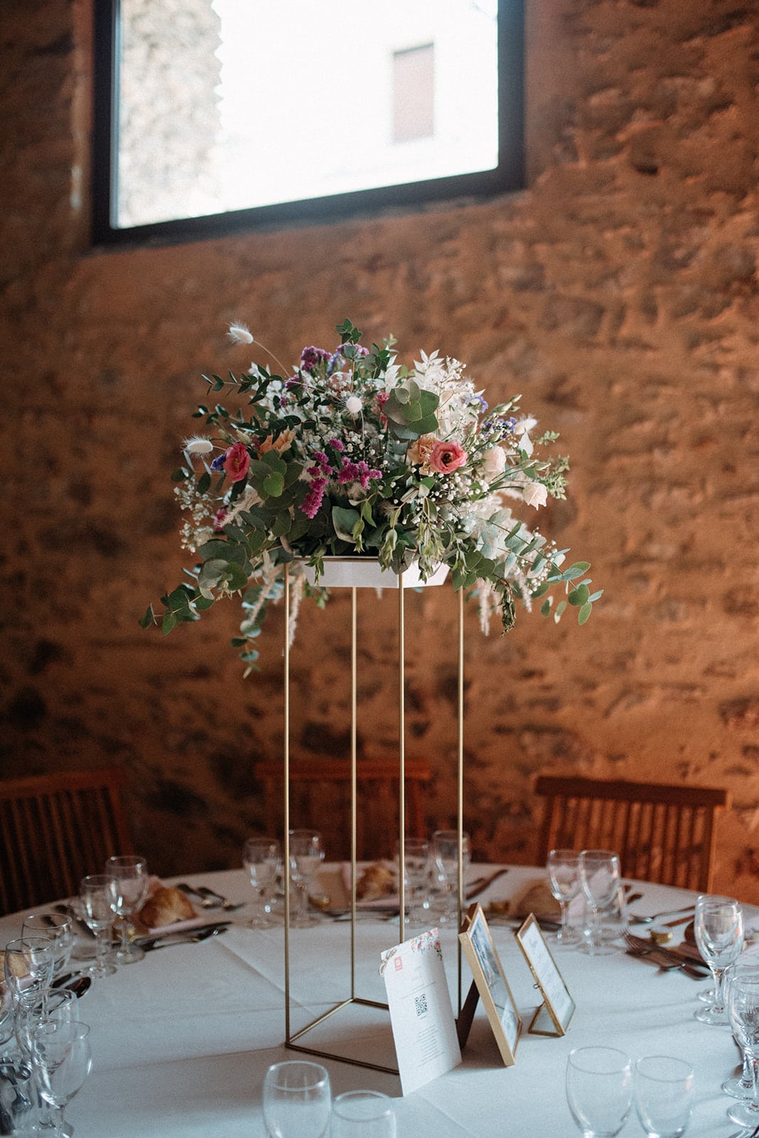 centre de table fleuris mariage champetre