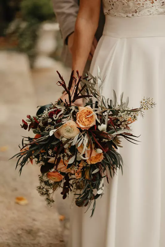 bouquet de mariée couleurs d'automne alencon