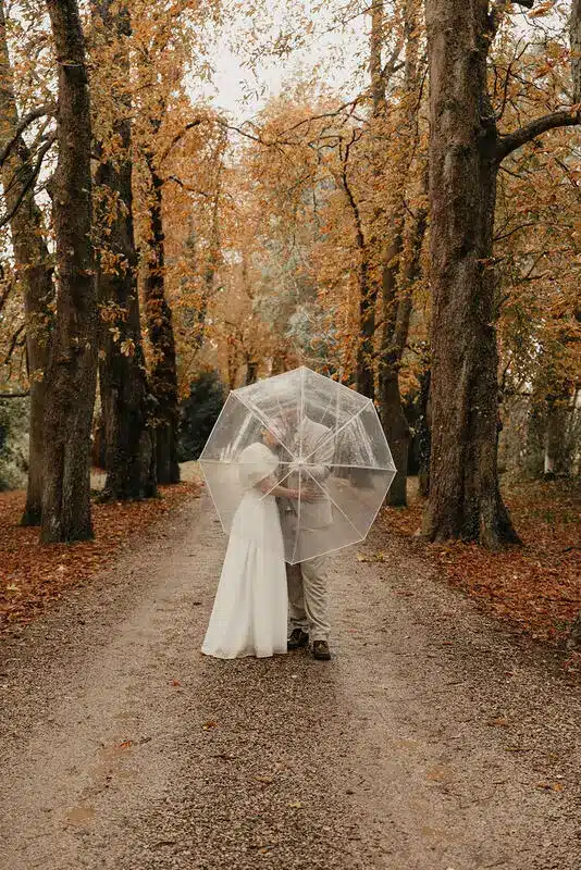 robe de mariée hiver automne mariage pluvieux sarthe