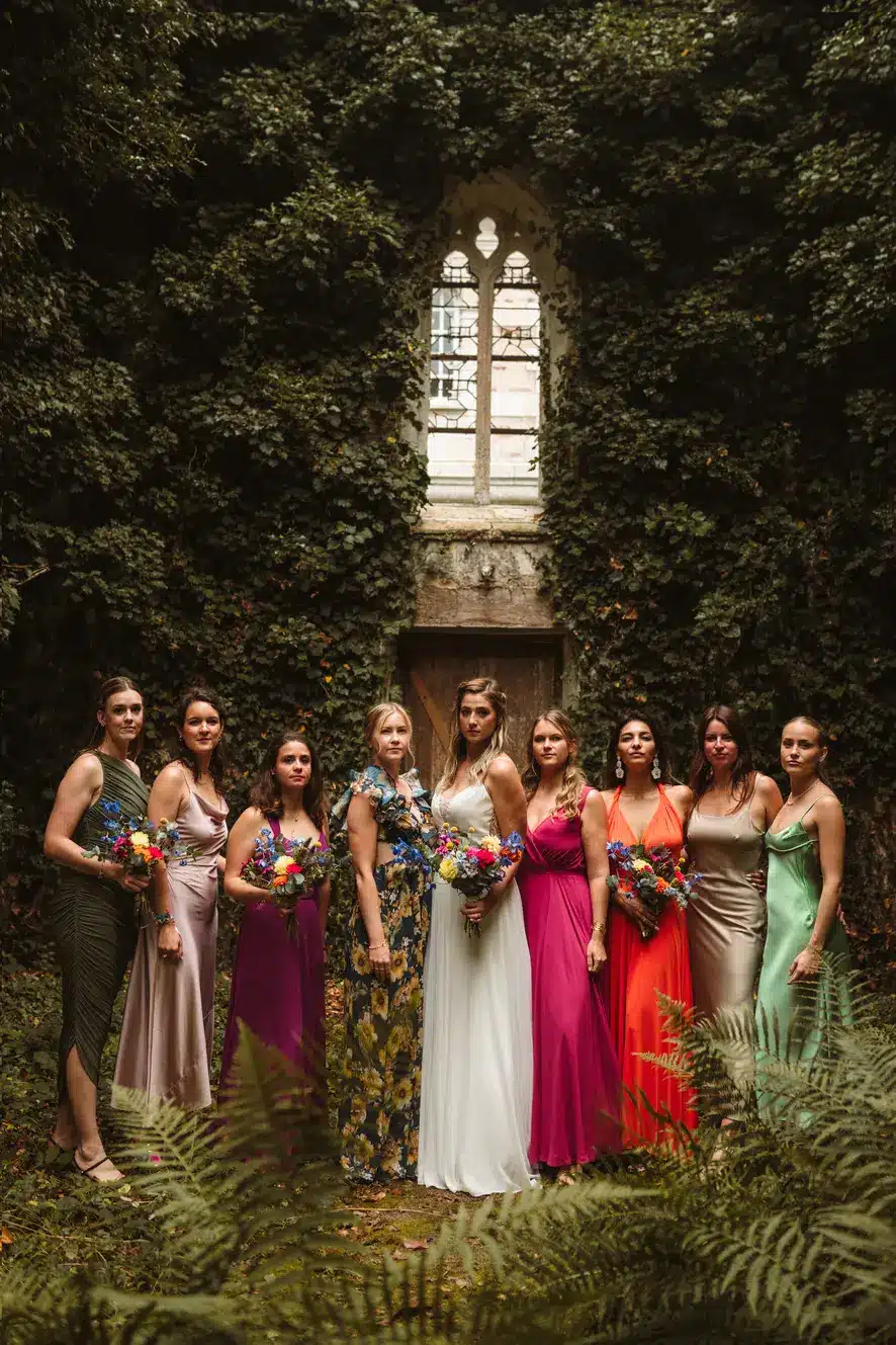 photo de groupe team bride mariage coloré photographe pays de la loire