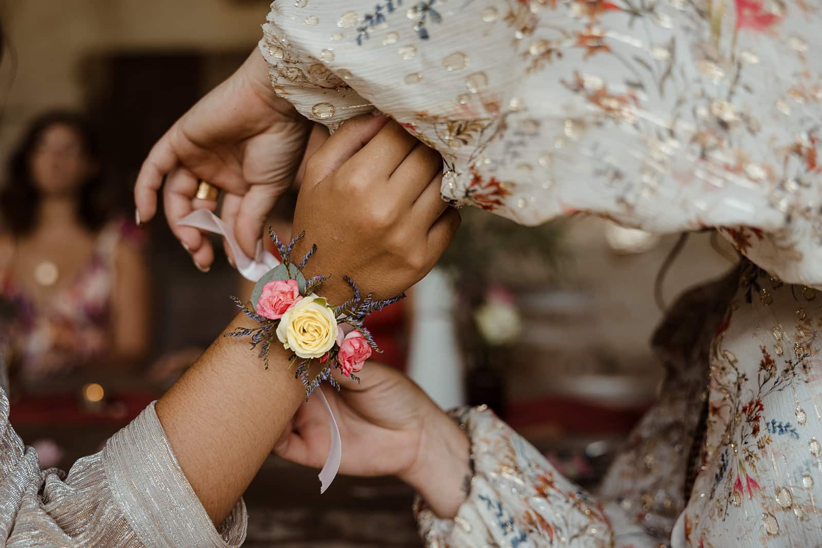 bracelet floral organisation de mariage sarthe