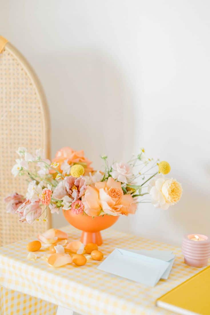 idee decoration mariage jaune