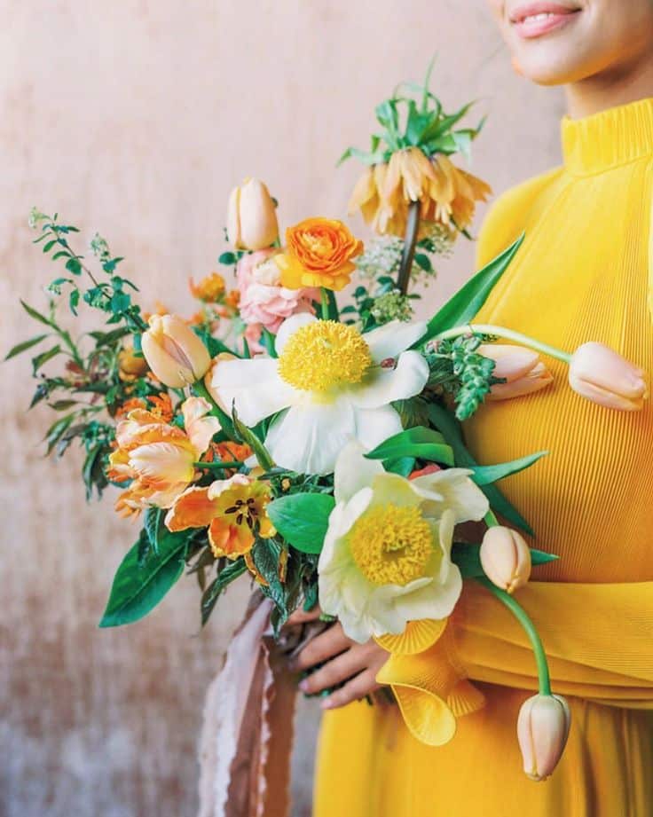 idee decoration mariage jaune