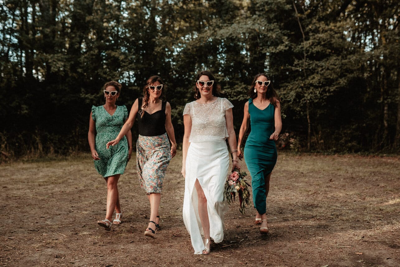 photos de groupe team bride golden hour sarthe