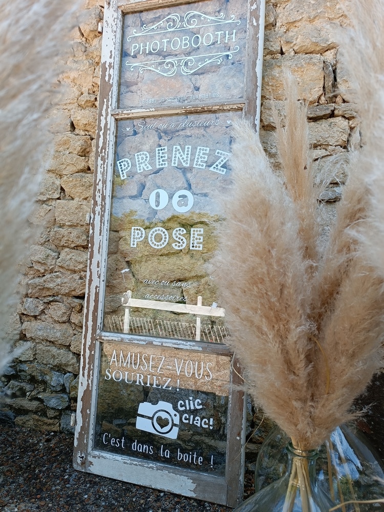 panneau bois mariage champêtre rustique décoration le mans