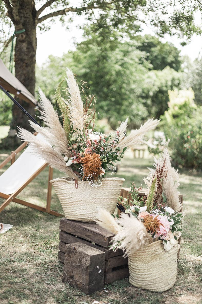 decoration paniers fleuris mariage angers