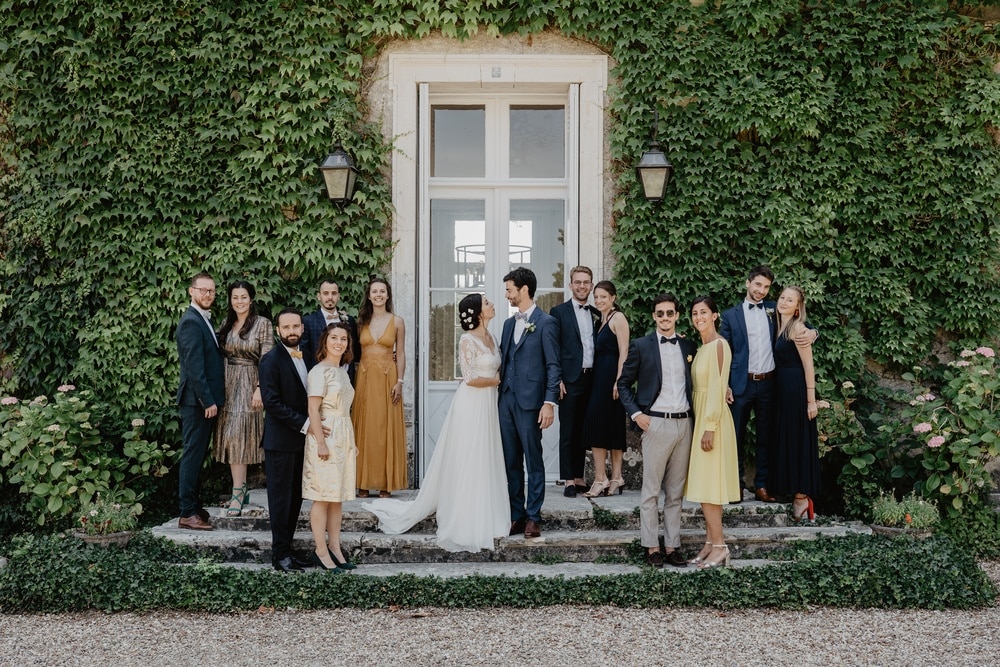 photo de groupe mariage pays de la loire sarthe le mans