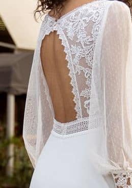 robe de mariée dos nus dentelle sarthe