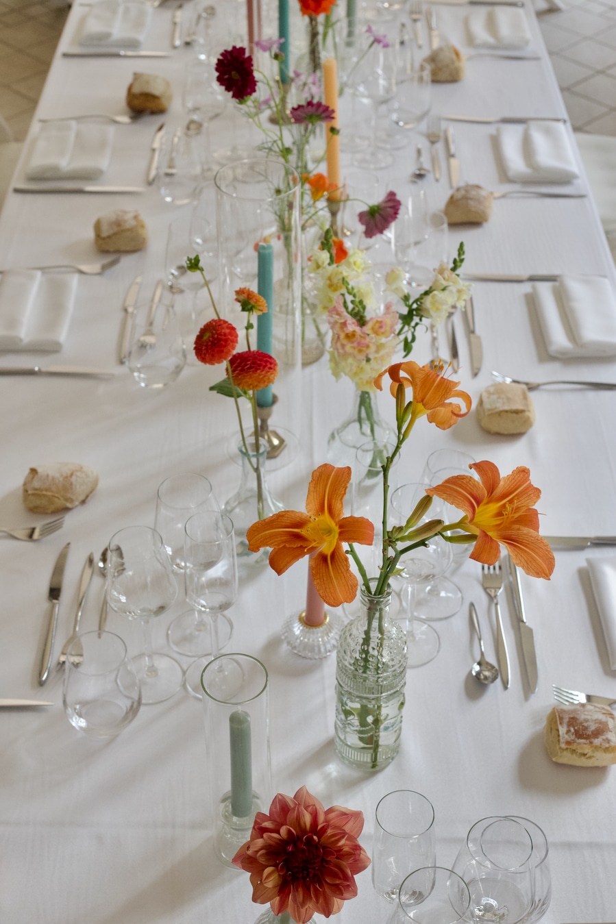 chemin de table soliflores fleurs françaises sarthe