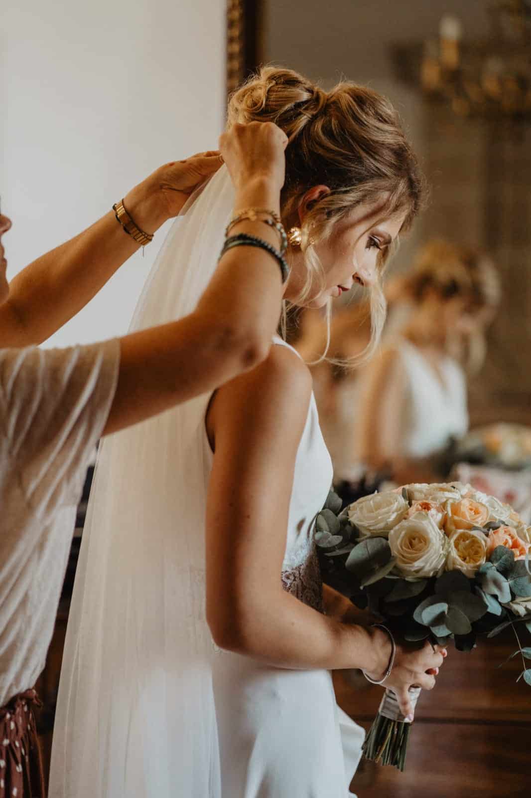 coiffure voile mariage