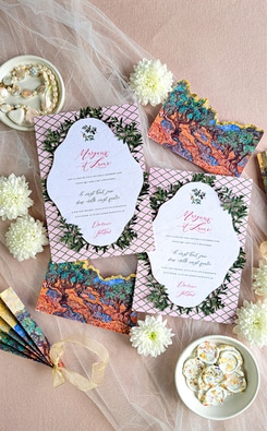 carte mariage faire part fait main 44