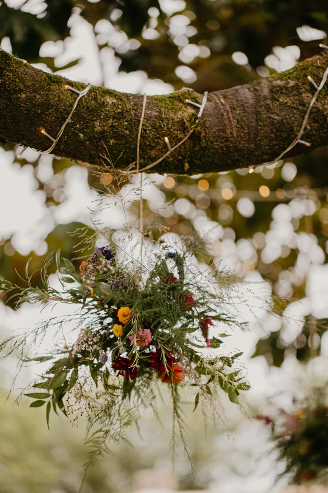 suspension florale decoration mariage