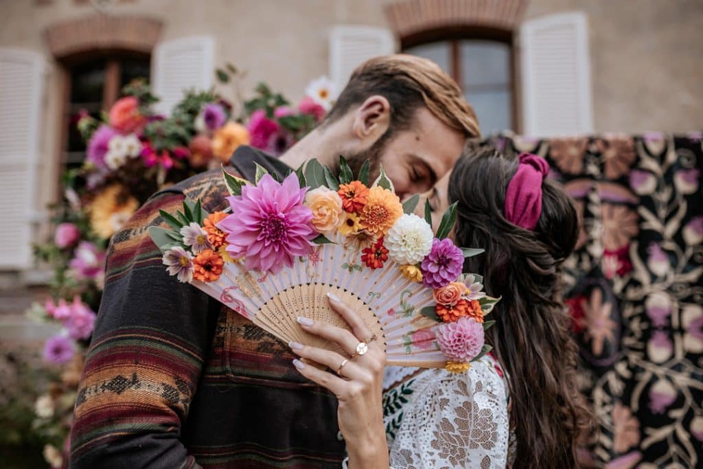 bouquet de mariee destructure eventail