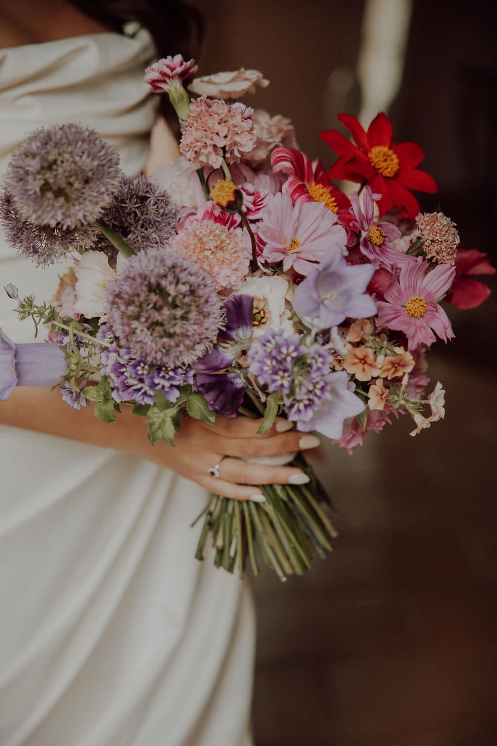 bouquet de fleurs mariage rose