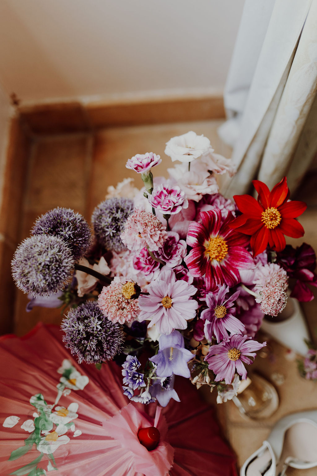 bouquet de fleurs mariage rose