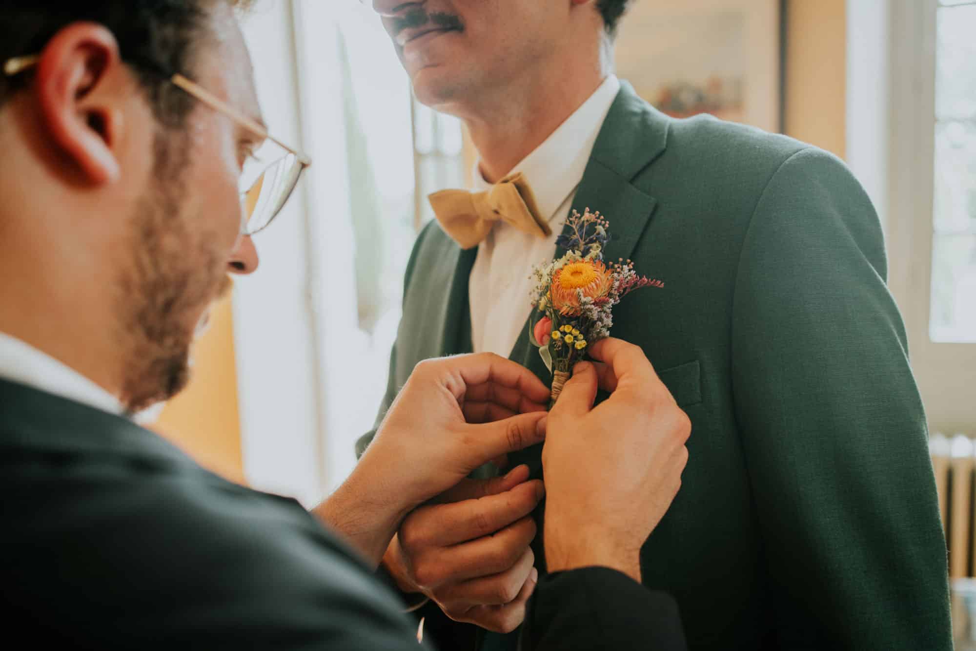 boutonnière homme mariage