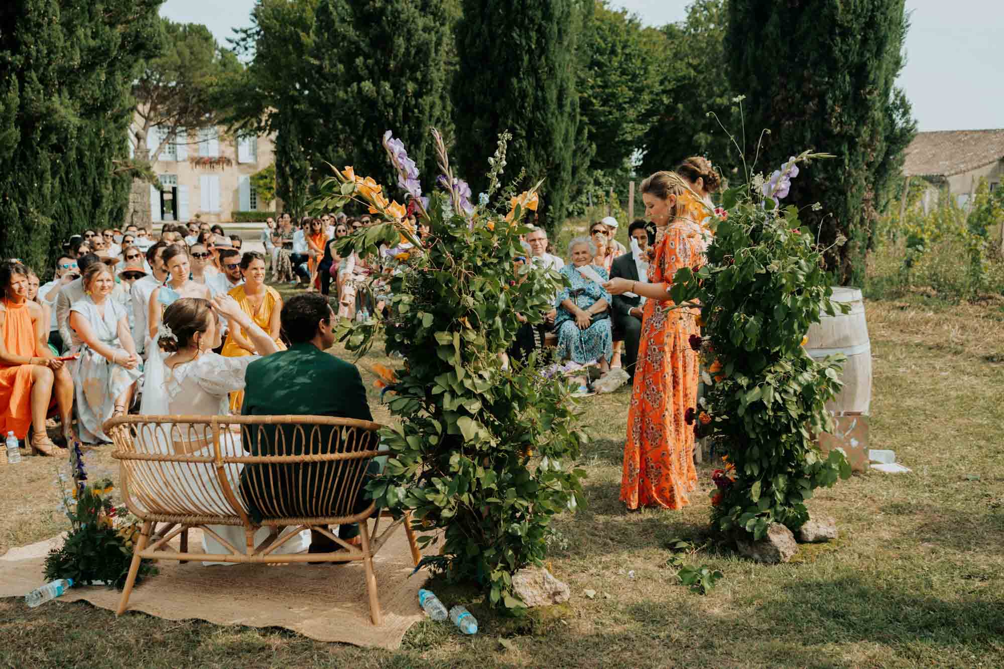 arche fleur ceremonie de mariage