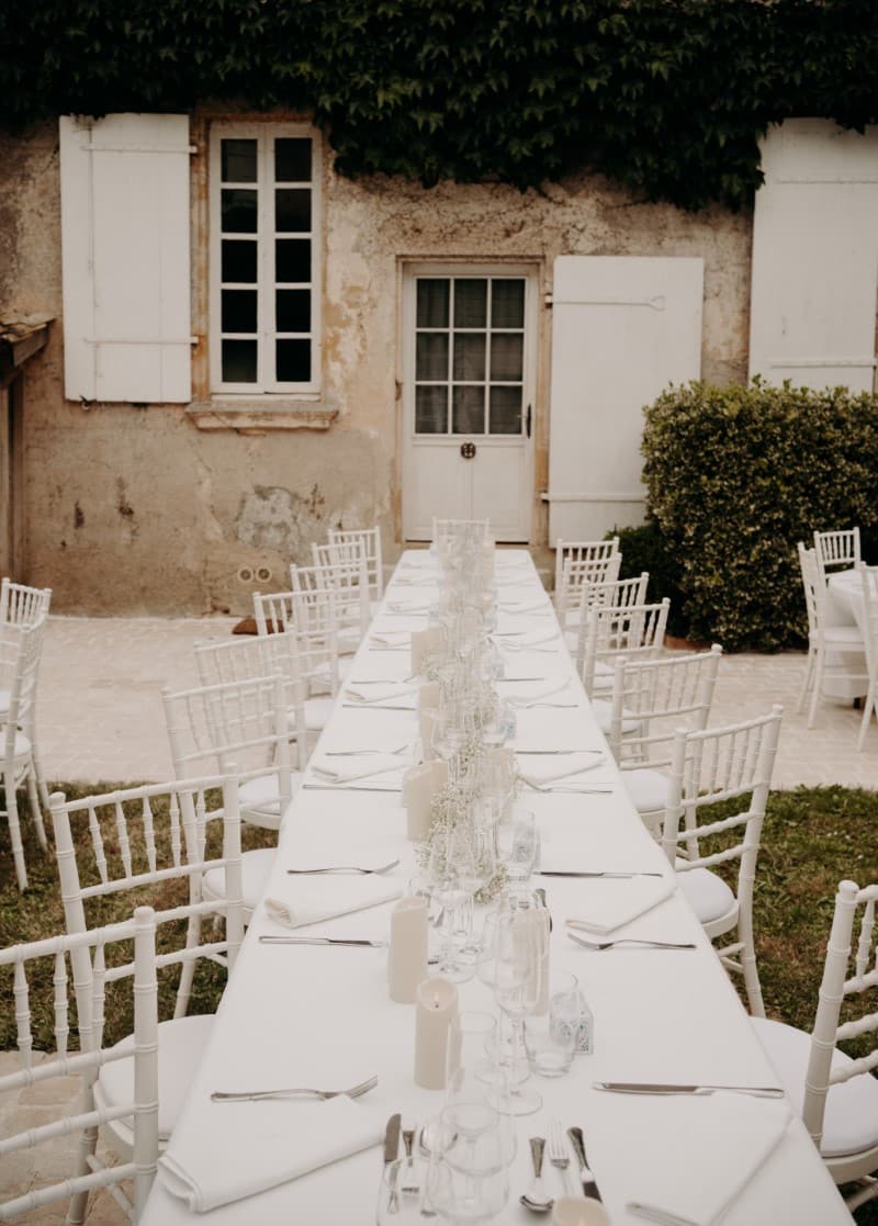 theme mariage blanc et moderne