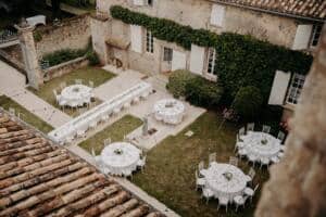 diner mariage cour exterieur bordeaux