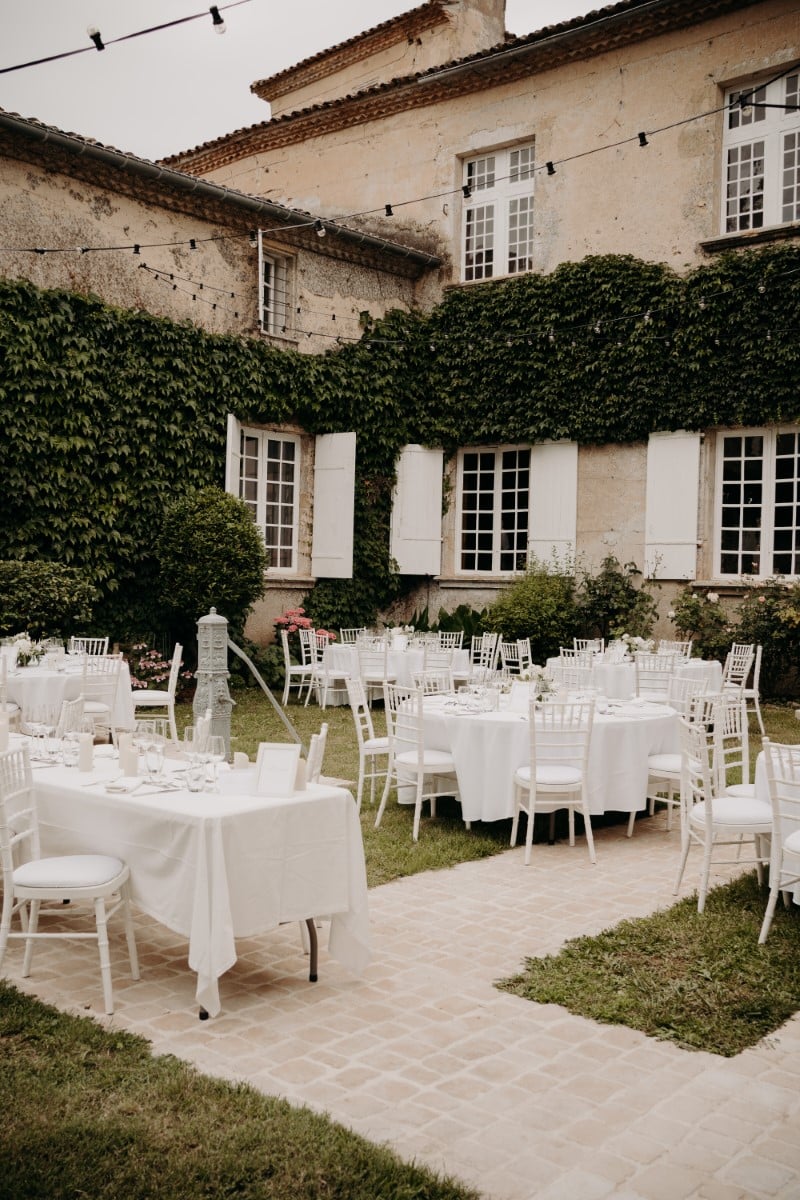 diner de mariage en exterieur en gironde