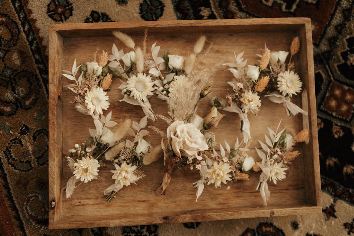 fleurs sechees mariage boheme angers