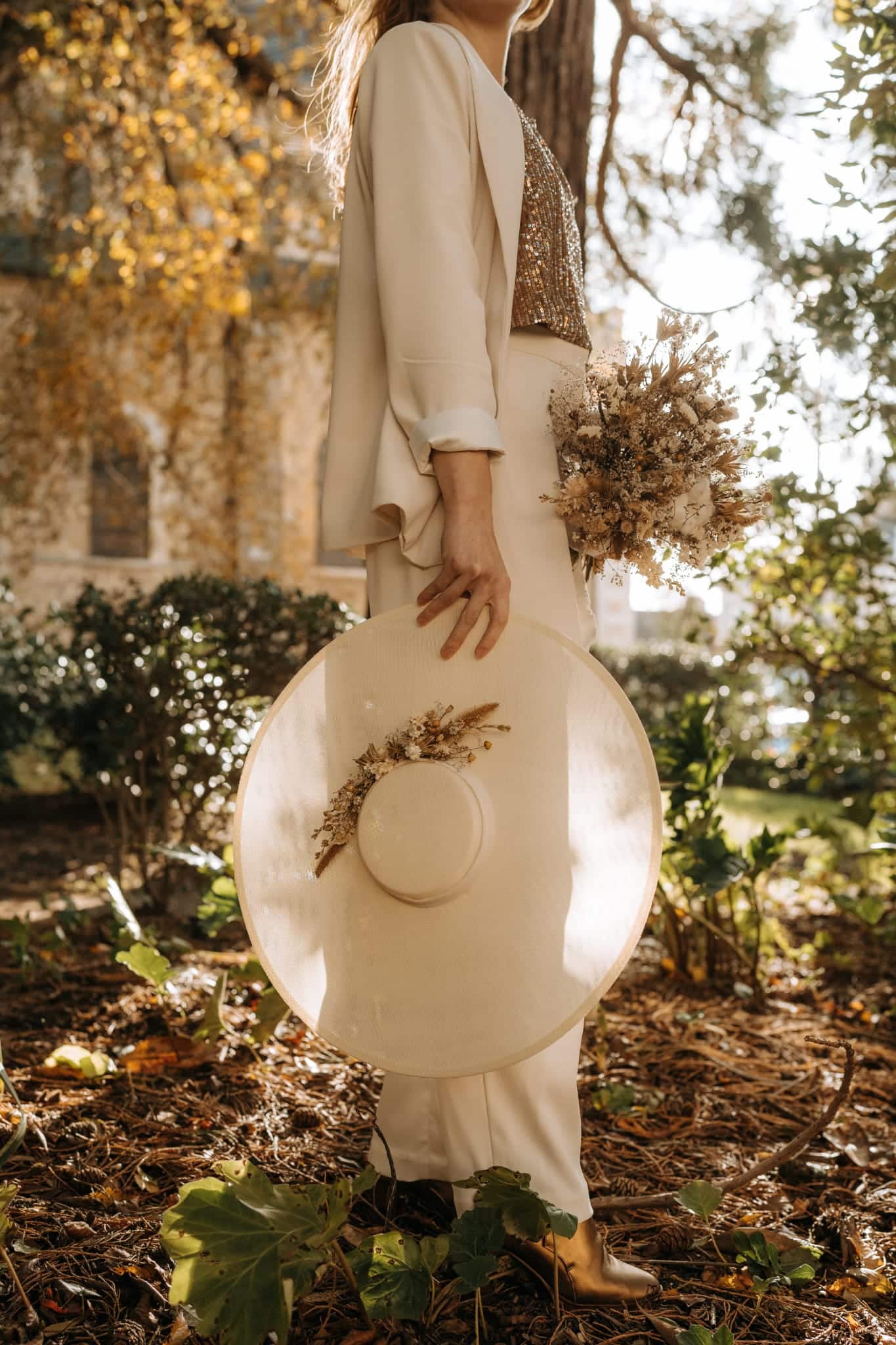 tenue de mariée pantalon orne