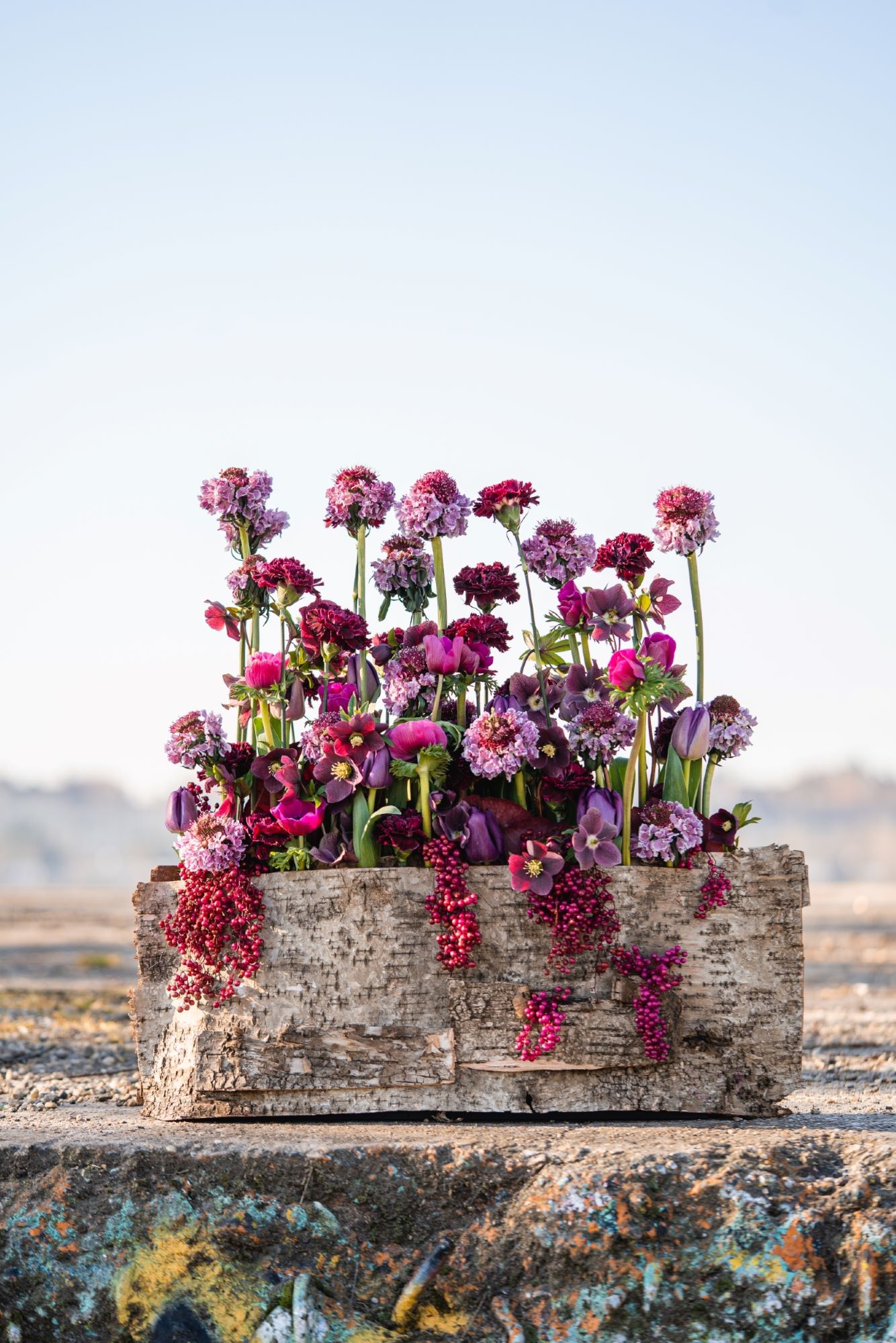 composition fleurs mariage bordeaux