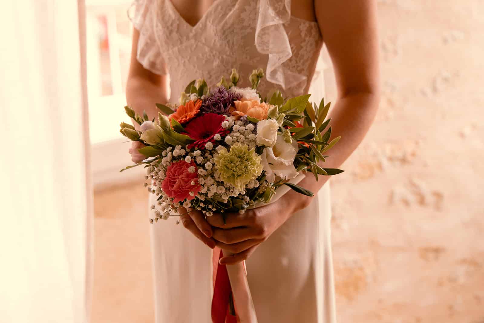 bouquet de mariée coloré nantes