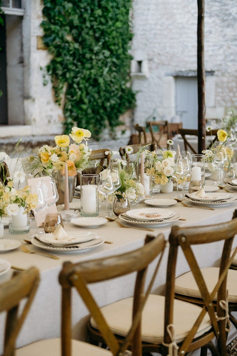 decoration table mariage moderne