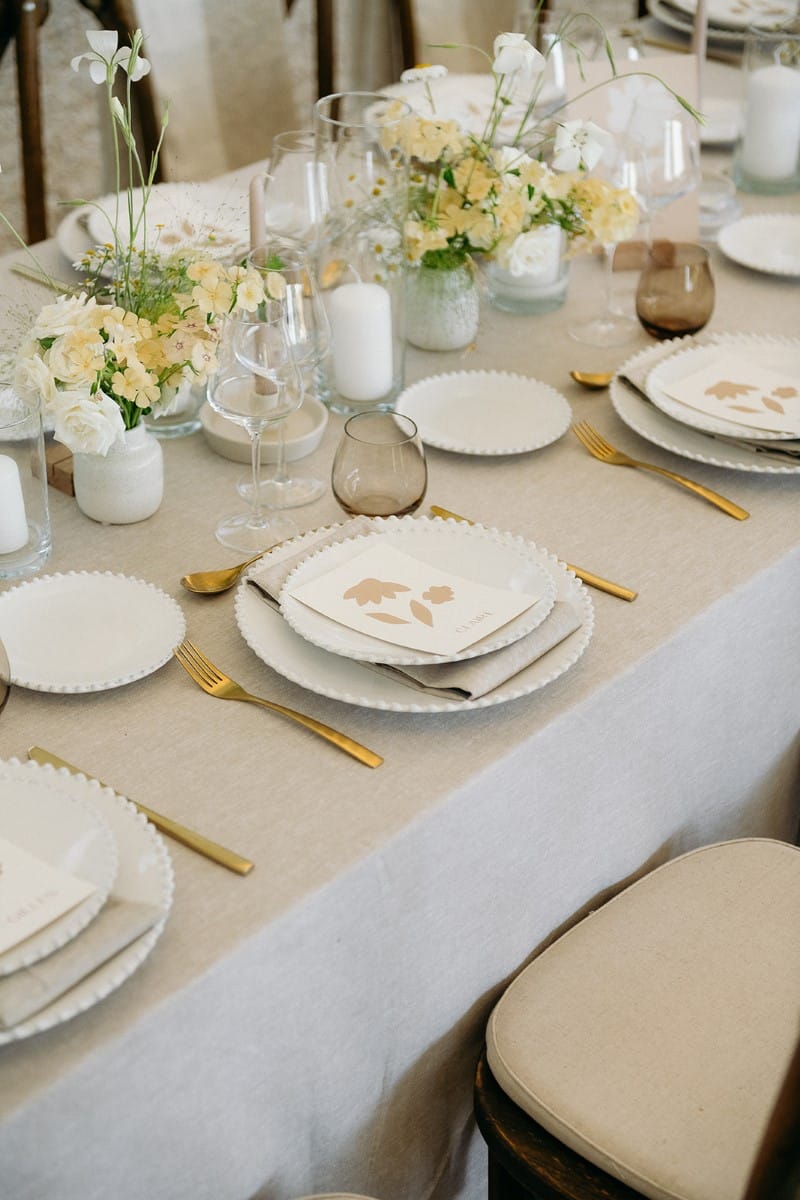 decoration table moderne et naturelle mariage