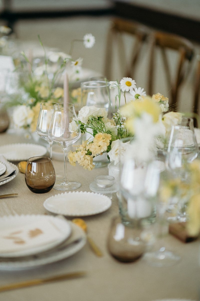 centre de table fleurs mariage