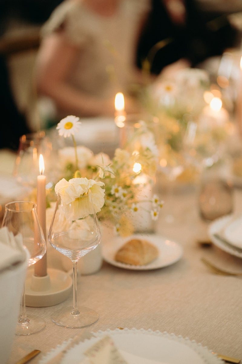 table de mariage bougie