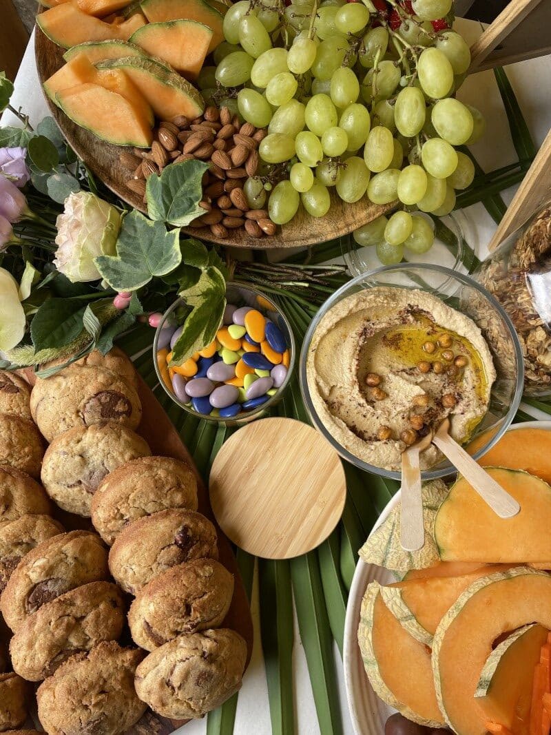 plateau coloré cocktail mariage