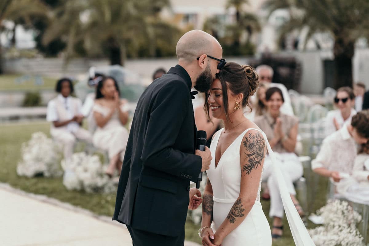 ceremonie mariage noir blanc