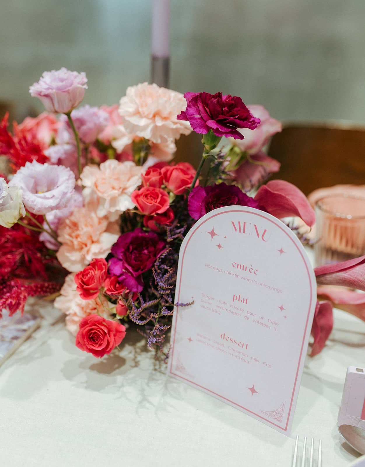 décoration table rouge