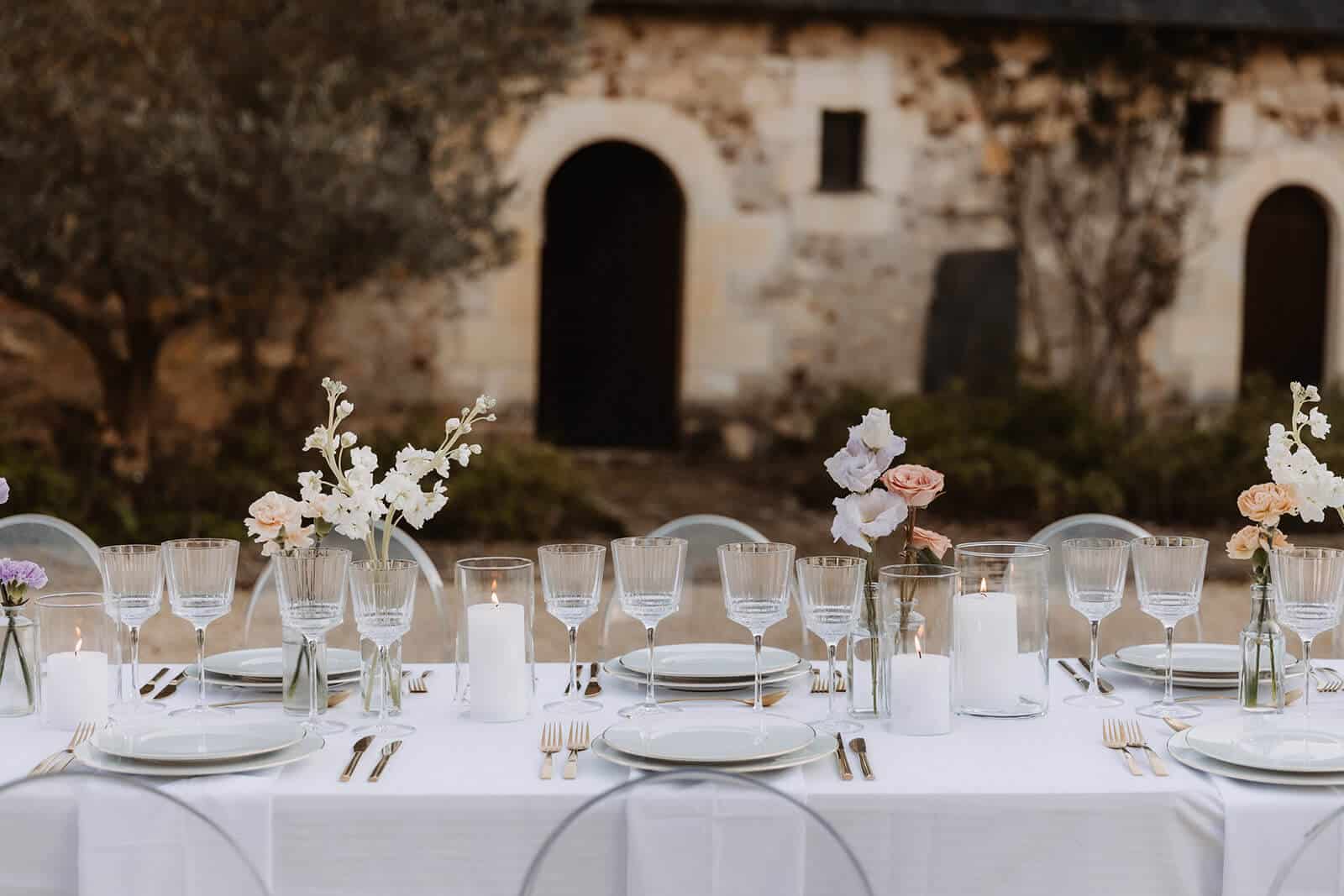 soliflores mariage blanc table angers