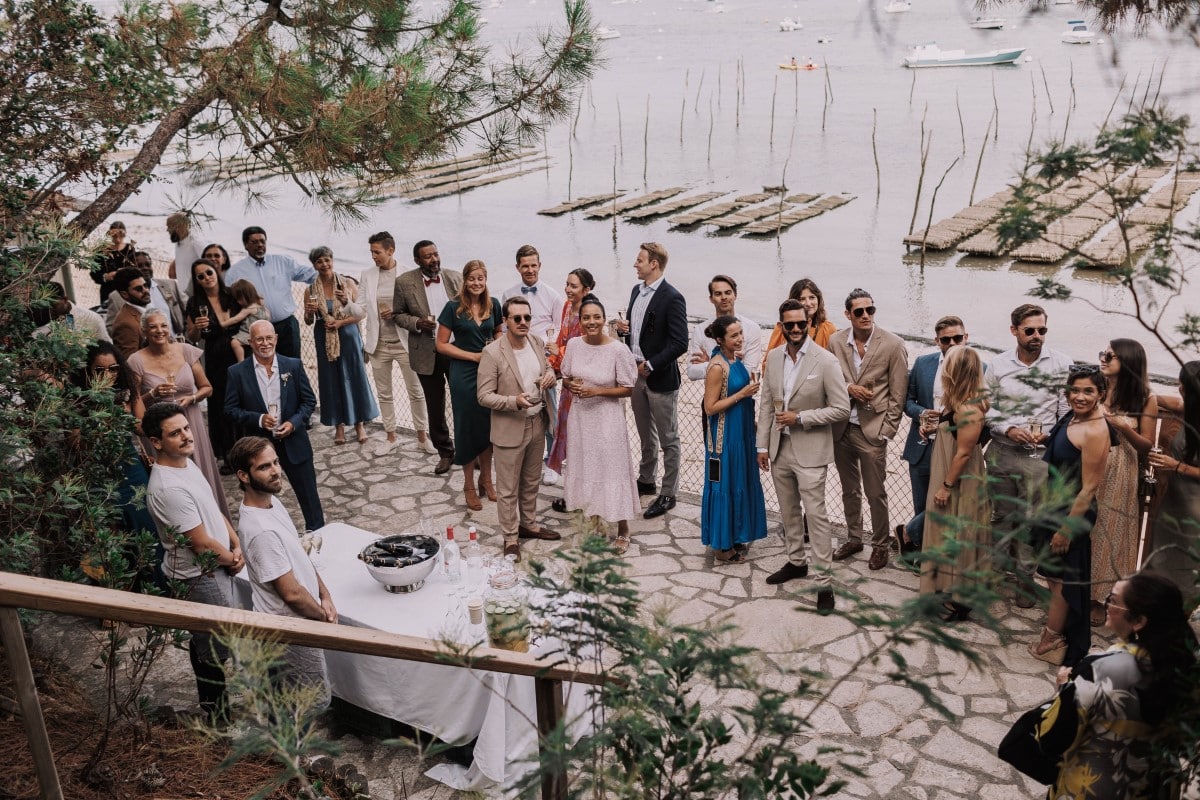 cocktail mariage au bord de la plage cap ferret