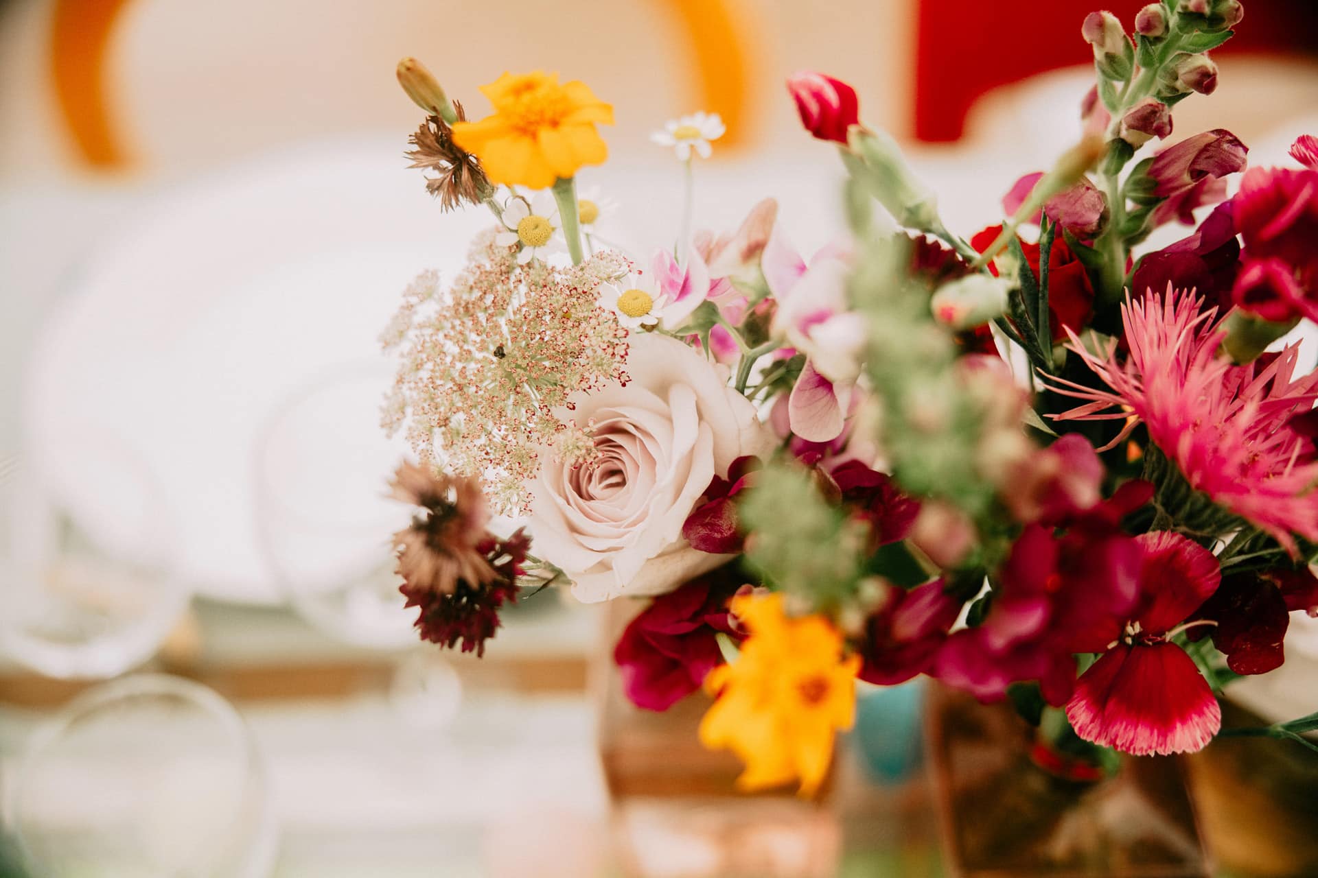 bouquet de fleurs mutlicolore mairee angers