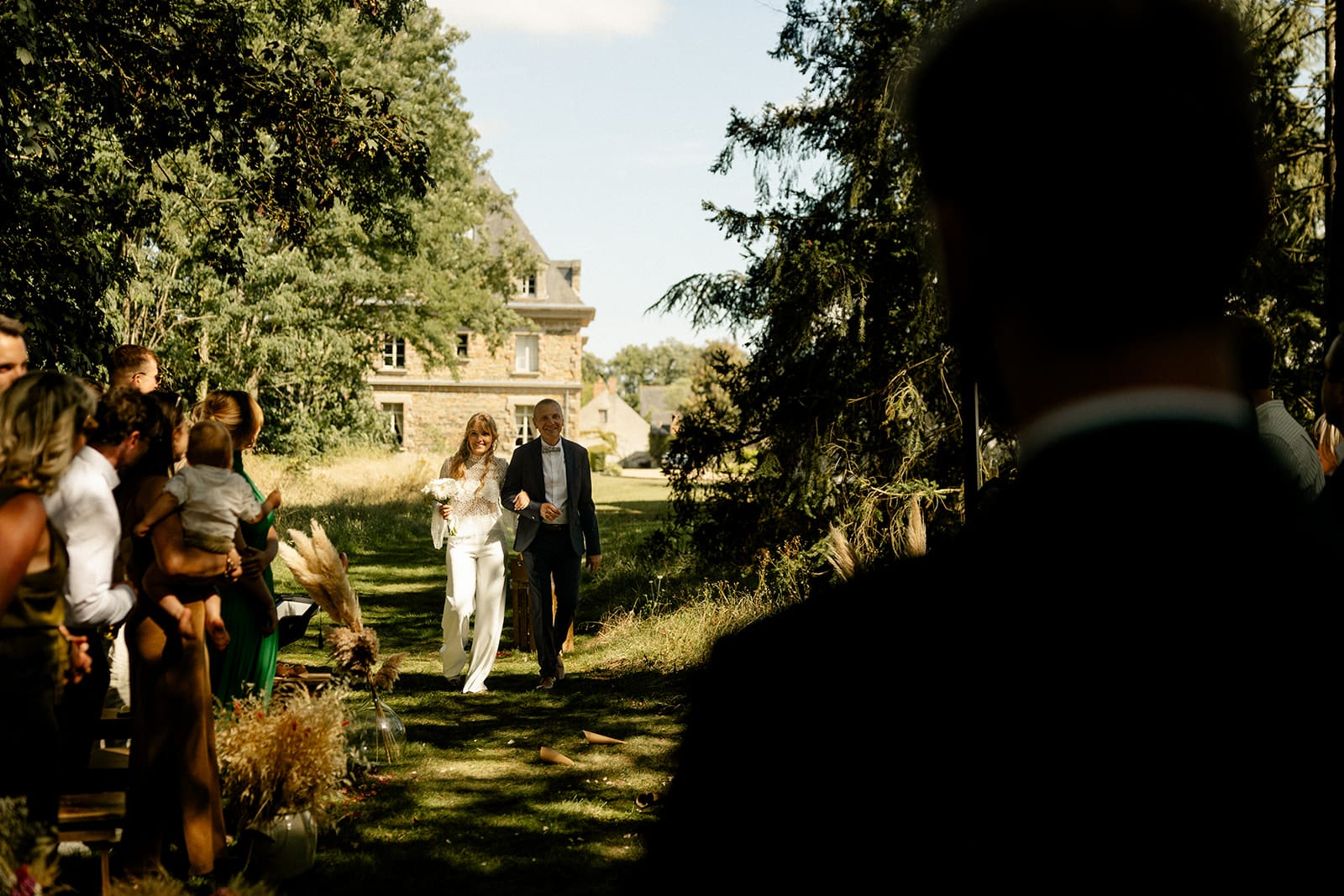 ceremonie exterieur parc chateau maine et loire