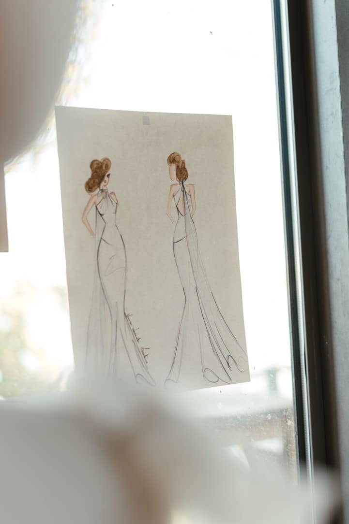 croquis robes de mariée salon du mariage alternatif à Bordeaux