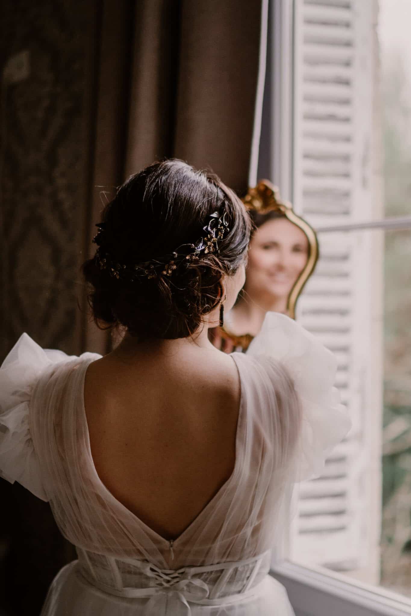 mise en beauté coiffure mariée orne