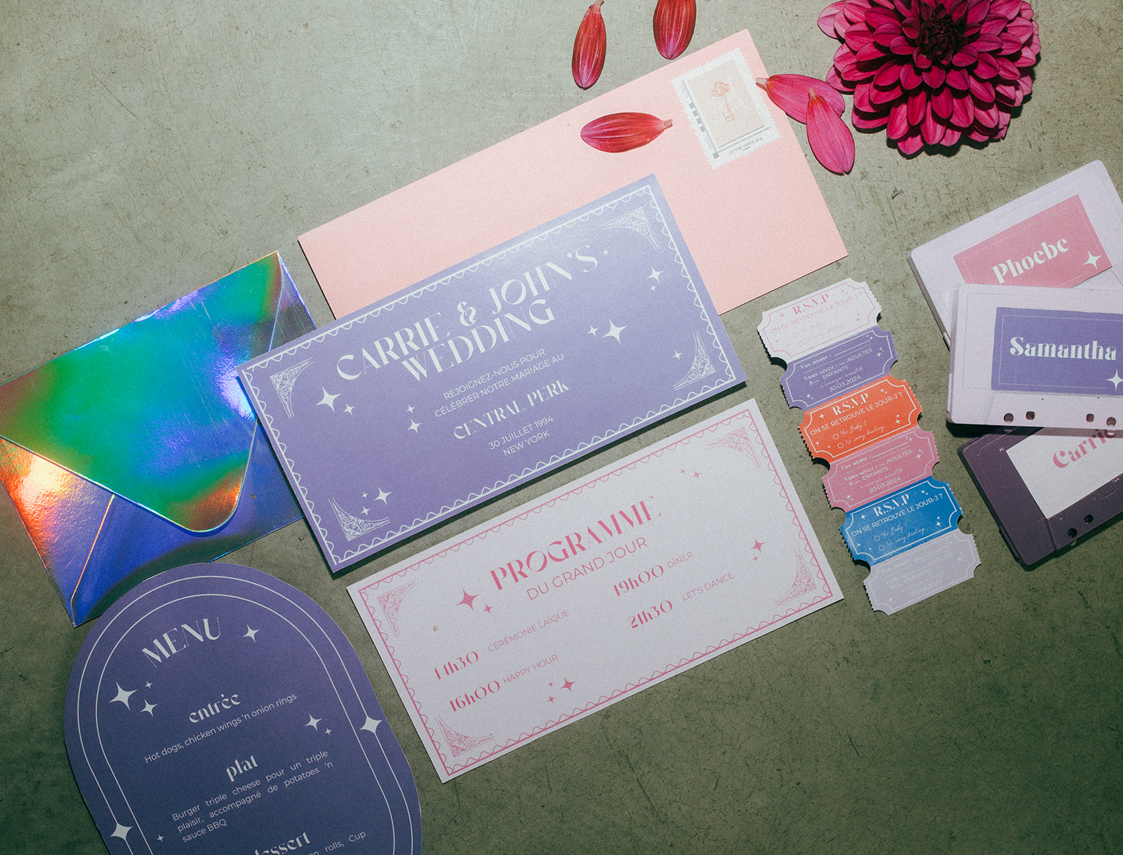 fairepart papeterie papier mariage couleurs angers