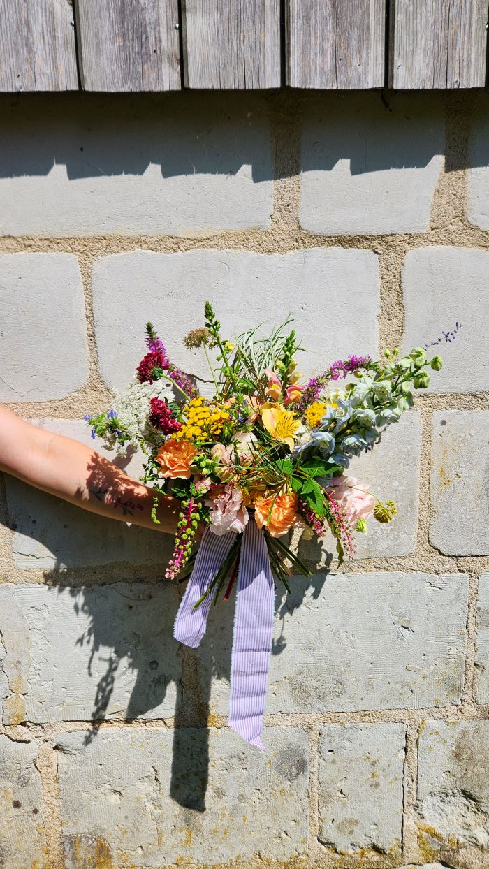 bouquet mariee colore mariage bord de loire