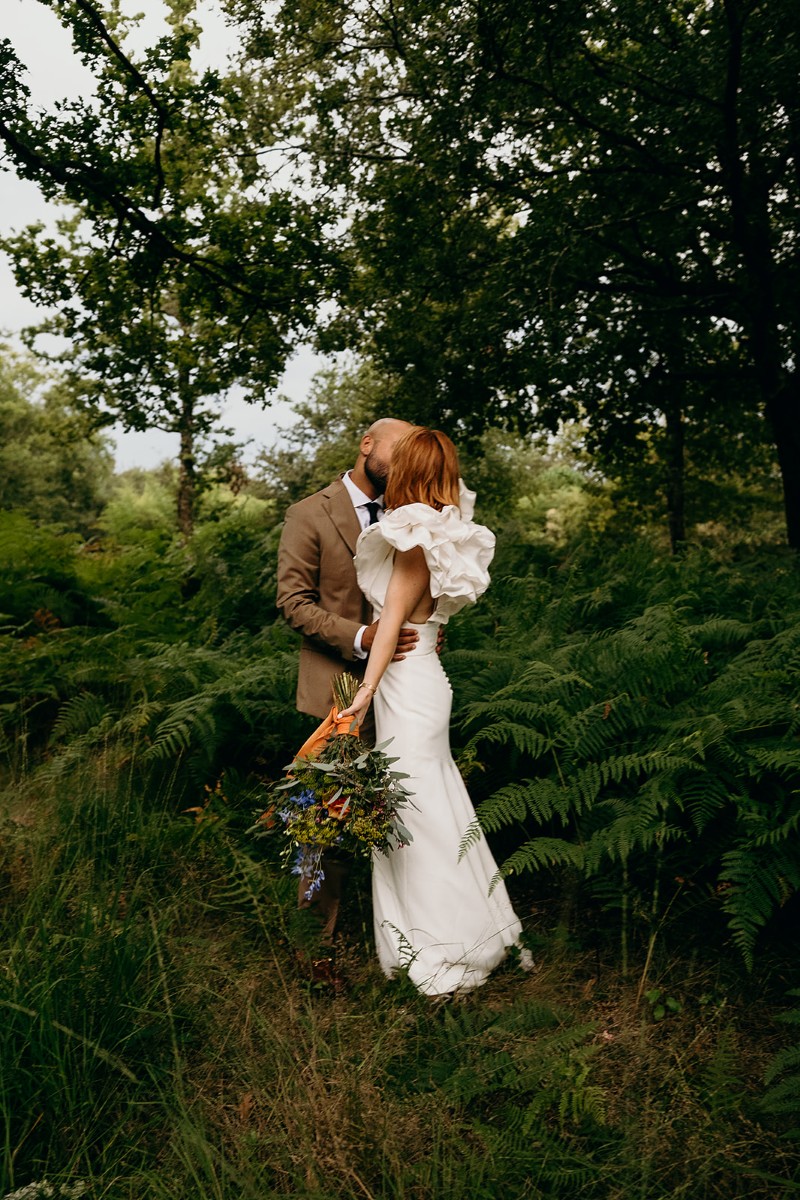 photo de couple en foret Landes