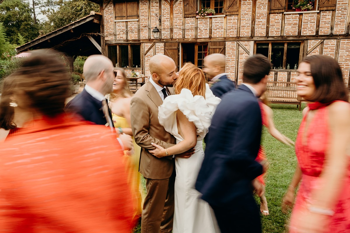 photo de groupe mariage fun